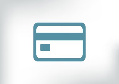 Plastik kart basit web simgesi