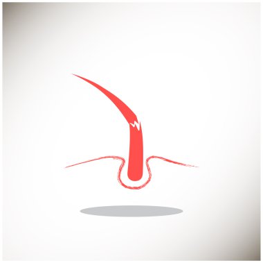 Hasarlı saçın web simgesi