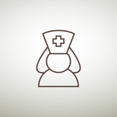 Hemşire siluet web simgesi
