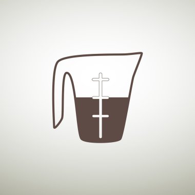 Ölçüm fincan sıvı simgesiyle