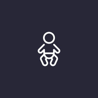 Basit çizgiler bebek bebek simge