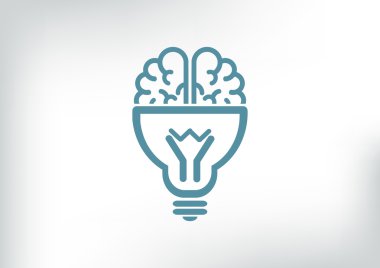 Ampul simgesi olan beyin