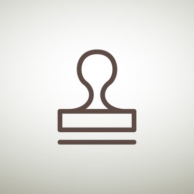Mühür stamper kavramı simgesi