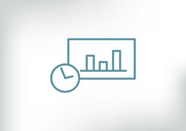 Saat web simgesi ile grafik