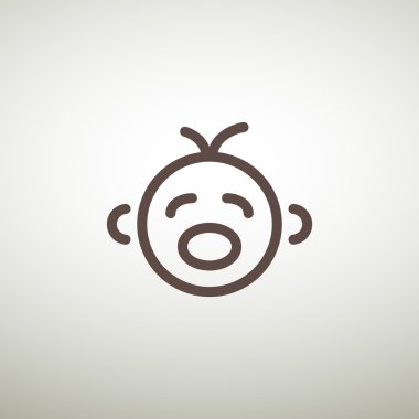 Ağlayan bebek siluet