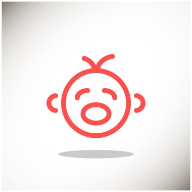 Ağlayan bebek siluet