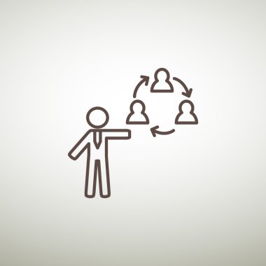 İletişim simgesi olan insan