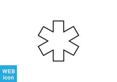 Tıp sembolü basit web simgesi