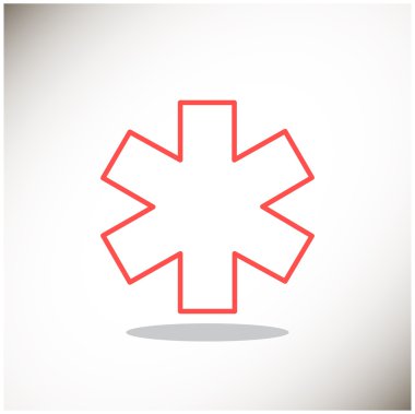 Tıp sembolü basit web simgesi