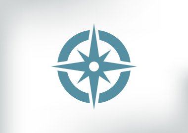 Pusula web simgesi ile Rüzgar gülü