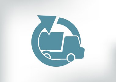 Simplu camion cu runda săgeată