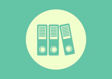 Belge klasörleri basit simgesi