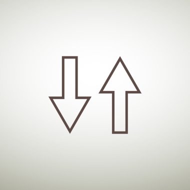 İki ok simgesi, geriye doğru kavramı