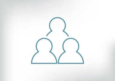 Grup insanlar basit web simgesi