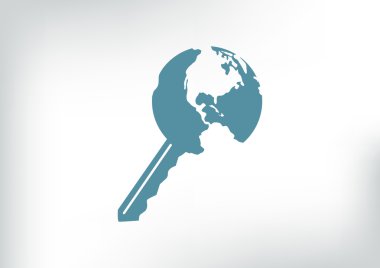 Dünya web simgesi anahtarı
