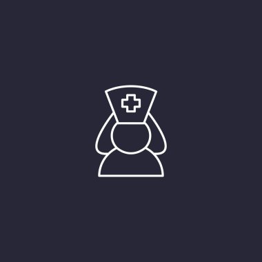 Hemşire siluet web simgesi