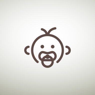 Bebek emziği ile basit simgesi