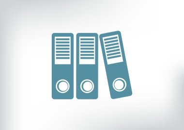 Belge klasörleri basit simgesi