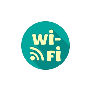 Wi-Fi yazıt dalgalar simgesiyle