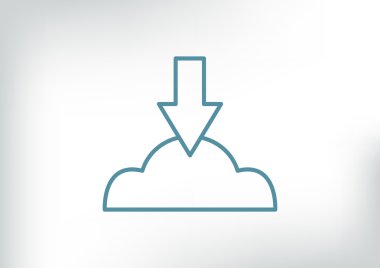 Bulut dosya download simgesi