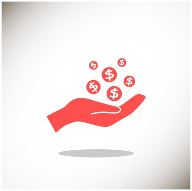 İnsan eline düşen paraları