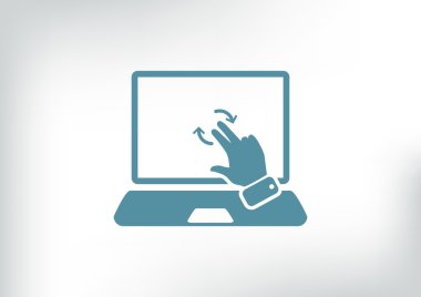 Dokunmatik ekranda dizüstü web simgesi