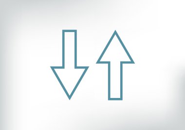 İki ok simgesi, geriye doğru kavramı