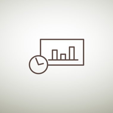 Saat web simgesi ile grafik