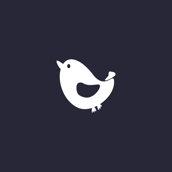 Zingen vogel eenvoudige web pictogram — Stockvector