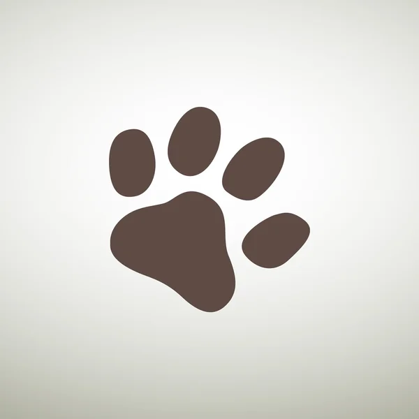 Dog paw track simple icon — Stock Vector