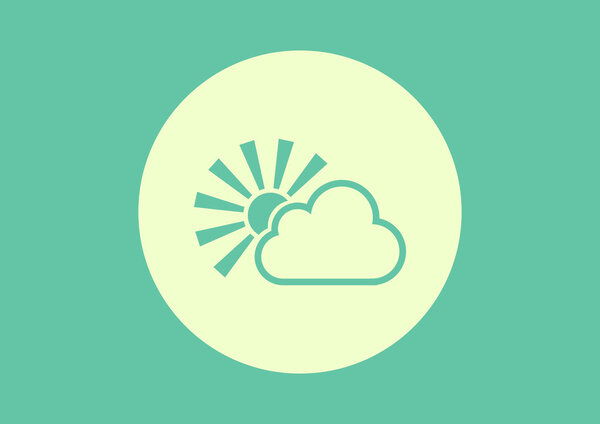 Солнце с иконкой облака
