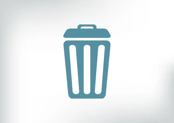Waste bin simple web icon, outline vector illustration — Stock Vector