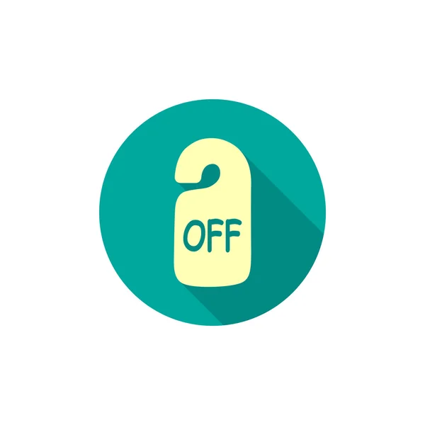 Off inscription on hanging label — Stock Vector