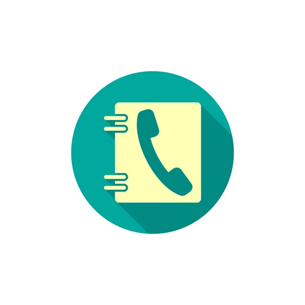 Contacten web telefoonpictogram — Stockvector