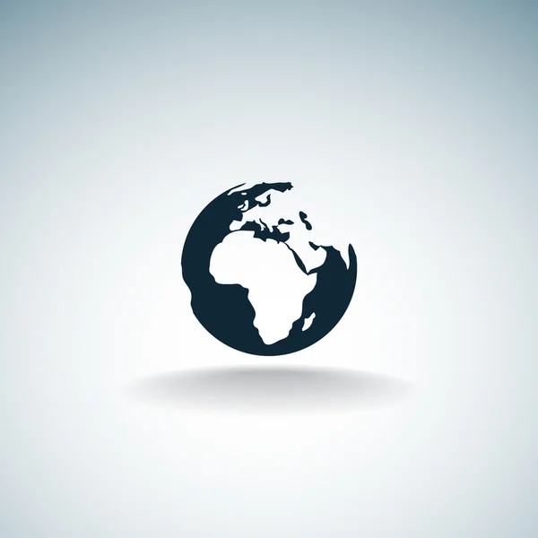 Planet earth web icon, illustrazione vettoriale contorno — Vettoriale Stock