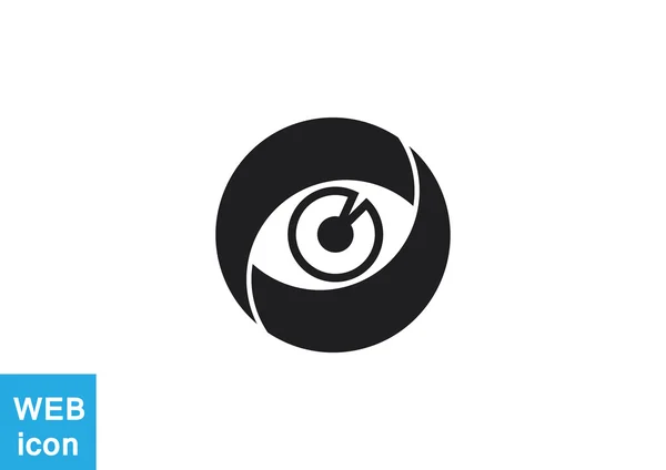 Oogpictogram web lens — Stockvector