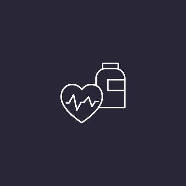 Εικονίδιο απλό web Καρδιολογίας ιατρικής — Διανυσματικό Αρχείο