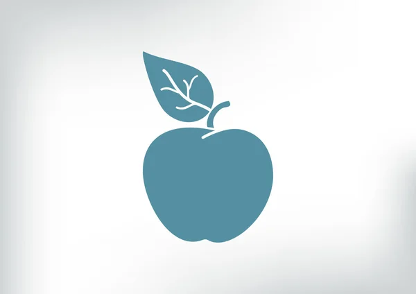 Manzana con icono de hoja web — Archivo Imágenes Vectoriales