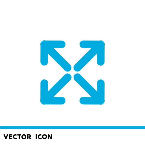 Cuatro flechas en el icono cuadrado — Vector de stock