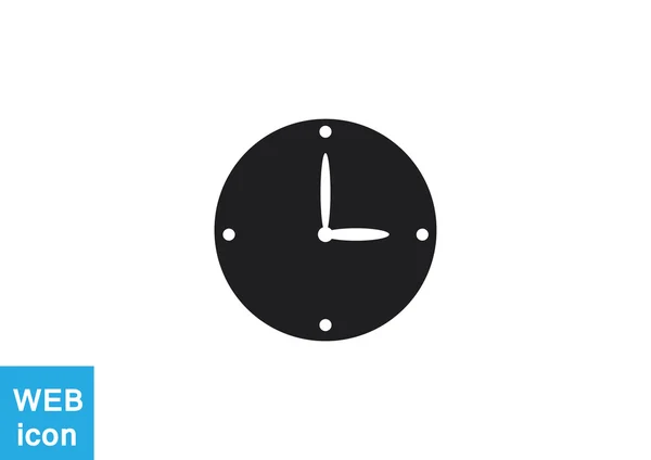 Einfache Uhr Web-Symbol, Umriss Vektor Illustration — Stockvektor