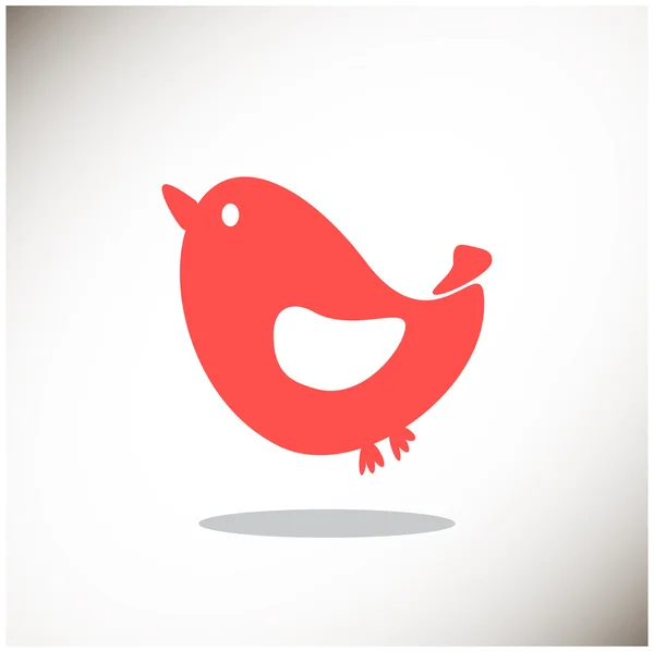 Cantando pájaro icono web simple — Archivo Imágenes Vectoriales