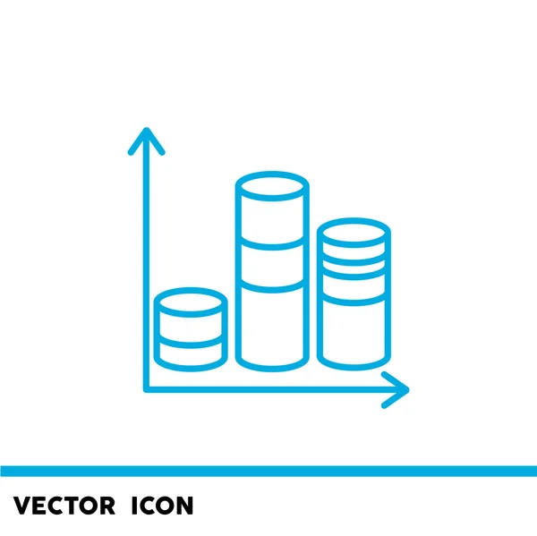 列の単純な web アイコンを有するグラフします。 — ストックベクタ