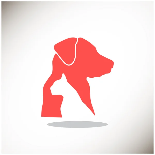 Icono veterinario para perros y gatos — Vector de stock