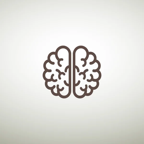 Icône web cerveau humain — Image vectorielle