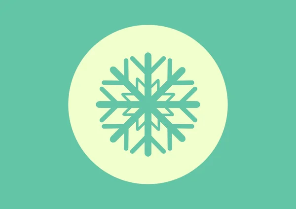 Snowflake simple web icon — Stock Vector
