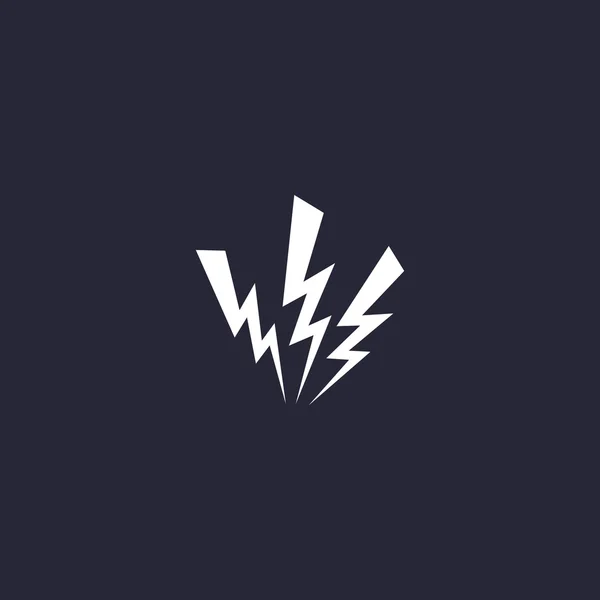 Drei Blitze Web-Symbol — Stockvektor