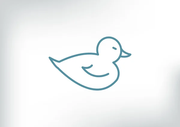 Toy duckling web icon — Stock Vector