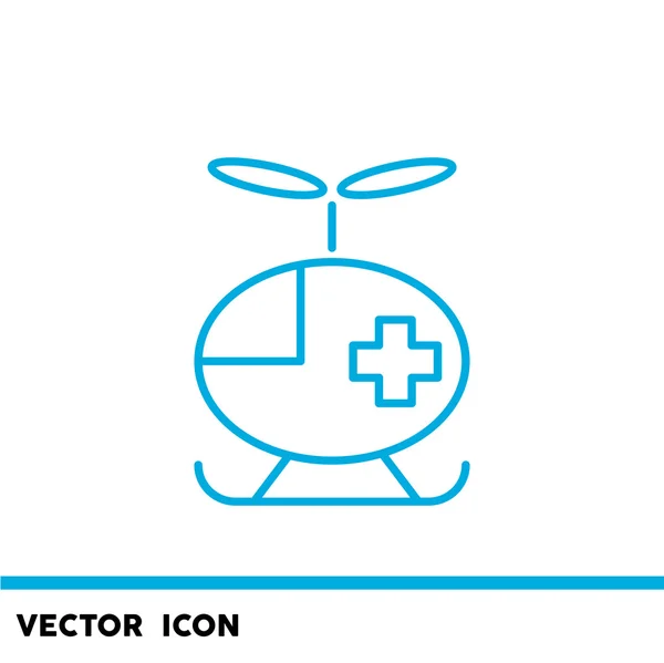 Ambulance helikopter pictogram — Stockvector