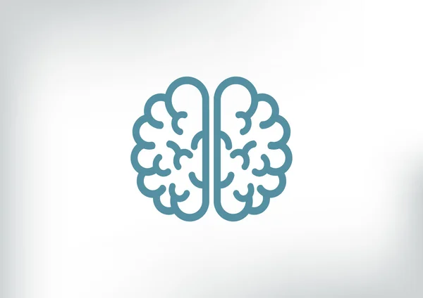 Icono web cerebro humano — Vector de stock