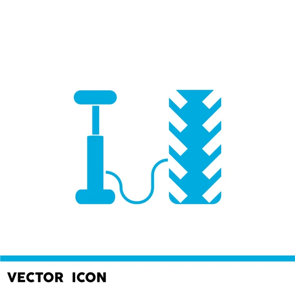 Air pump and tire web icon — Stock Vector